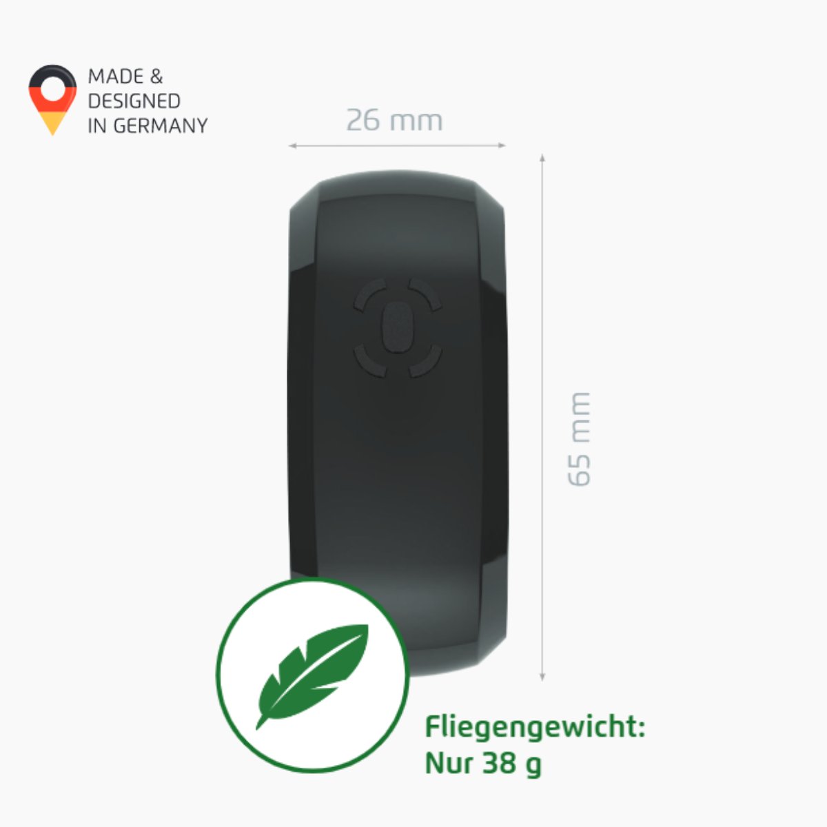 area Pets - GPS-Tracker für Tiere inkl. Trackertasche "Premium schwarz" 