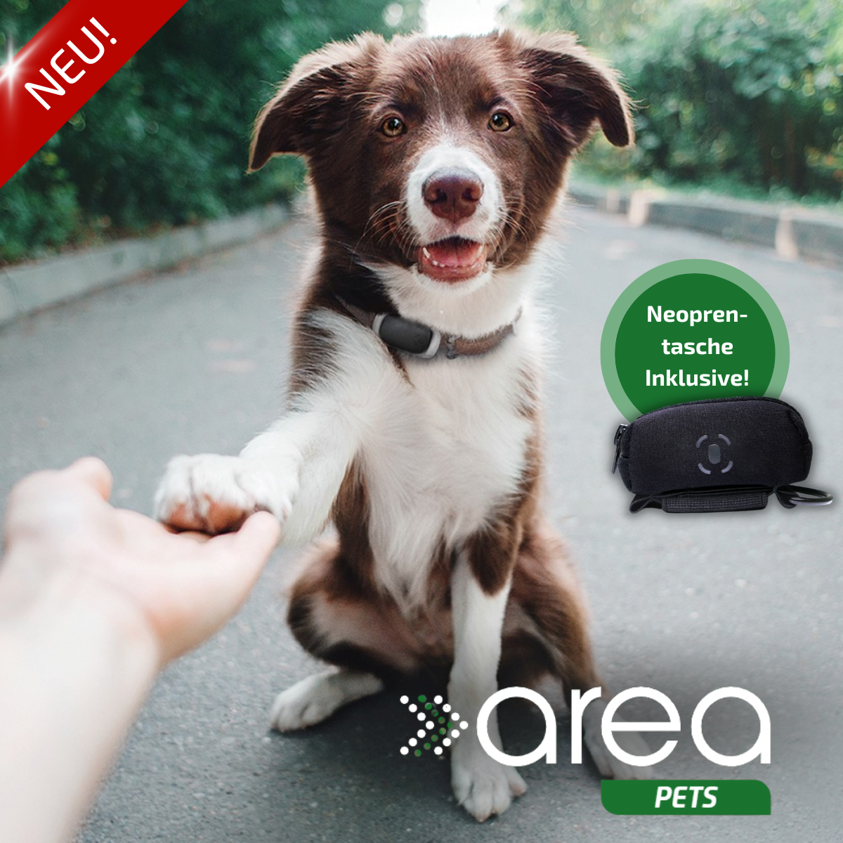 area Pets - GPS-Tracker für Tiere inkl. Neoprentasche / ***Aktion bis 31.01.23: 20% Rabatt (wird automatisch im Warenkorb abgezogen)***